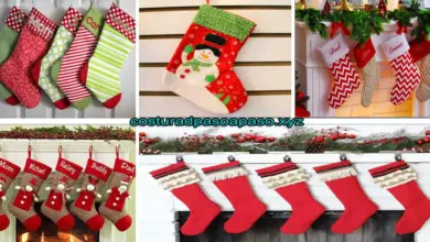 Aprende como coser calcetines para decoración navideña Aprende como coser calcetines para decoración navideña