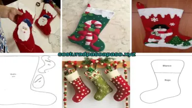 Aprende como coser una bota navideña para decoración de puerta Aprende como coser una bota navideña para decoración de puerta