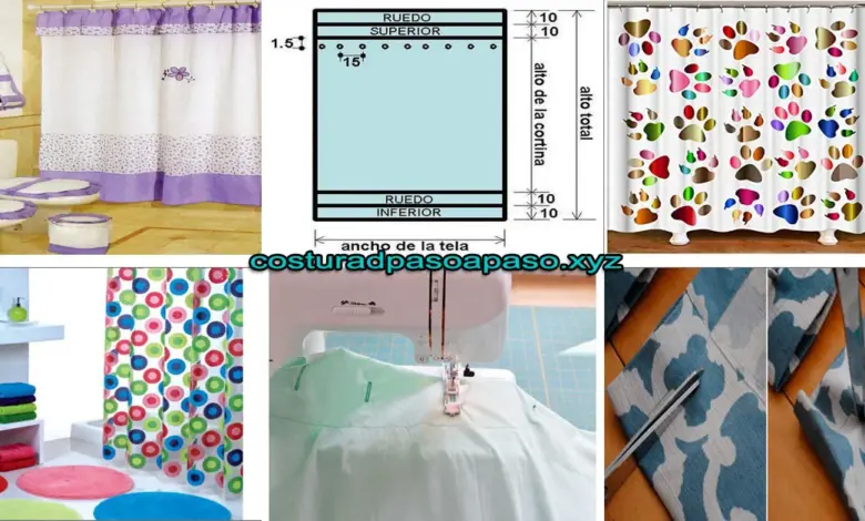 Aprende como hacer patrón de cortina para baño en tela Aprende como hacer patrón de cortina para baño en tela