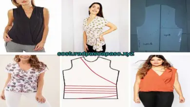 Aprende como hacer patrón de una blusa cruzada en máquina de coser Aprende como hacer patrón de una blusa cruzada en máquina de coser