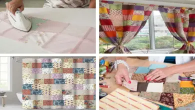 aprende cómo confeccionar una cortina en patchwork Cortina en patchwork